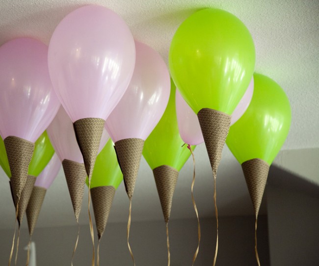 Μπαλόνια παγωτό για το καλοκαιρινό πάρτι των παιδιών